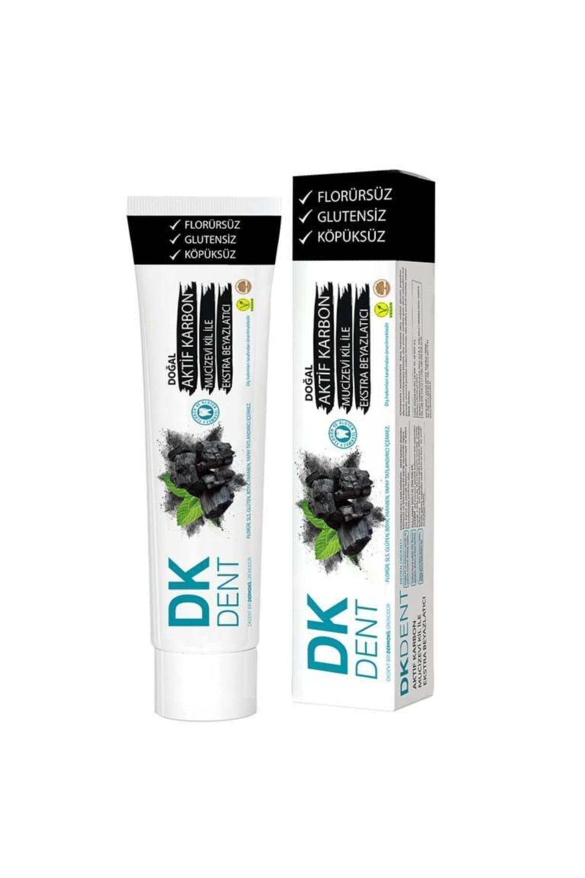DKDENT Aktif Karbonlu Florürsüz Diş Doğal Macunu 75 ml