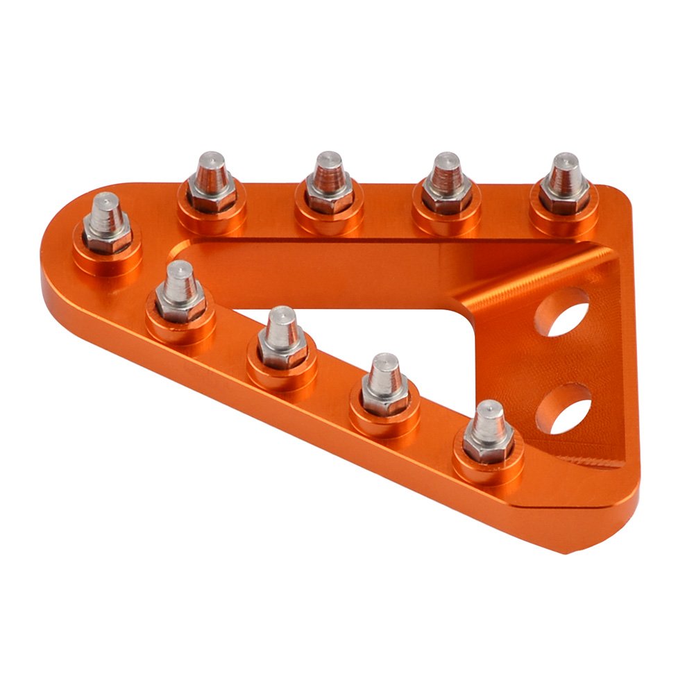 NICECNC Orange Plaque d'appui de la pédale de Frein arrière Compatible with 125-450 XC/XCF/SX/SXF 2016,125-500 XC/XCF/XCW/SX/SXF/EXC/EXCF/TPi/6D 2017-2023,See Fitment