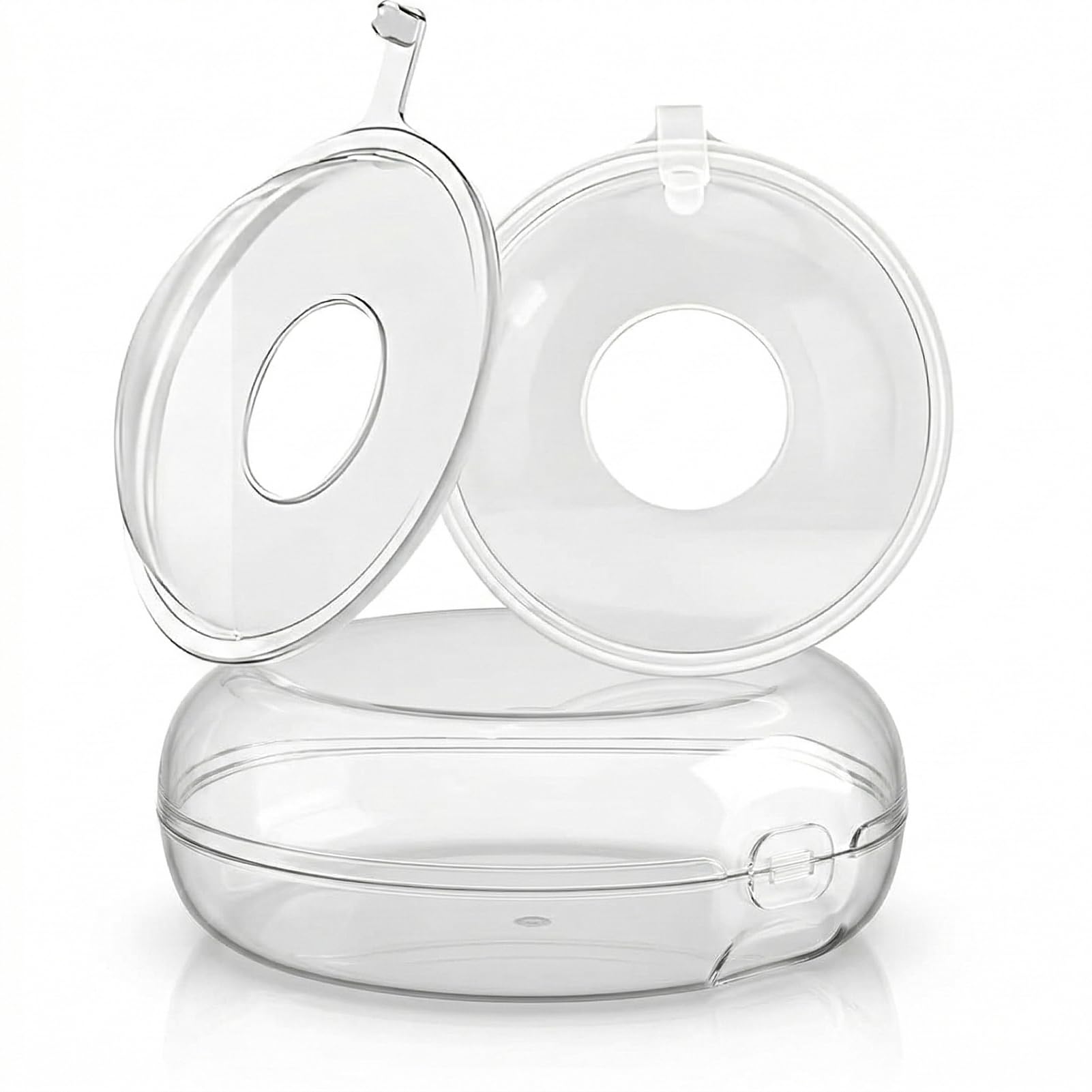 Coque Allaitement, 2 Pièces Incluses, Recueil Lait Maternel Efficace, Coquille Allaitement Réutilisable en Silicone Alimentaire, Protection Mamelons Sensibles, Collecte Discrète