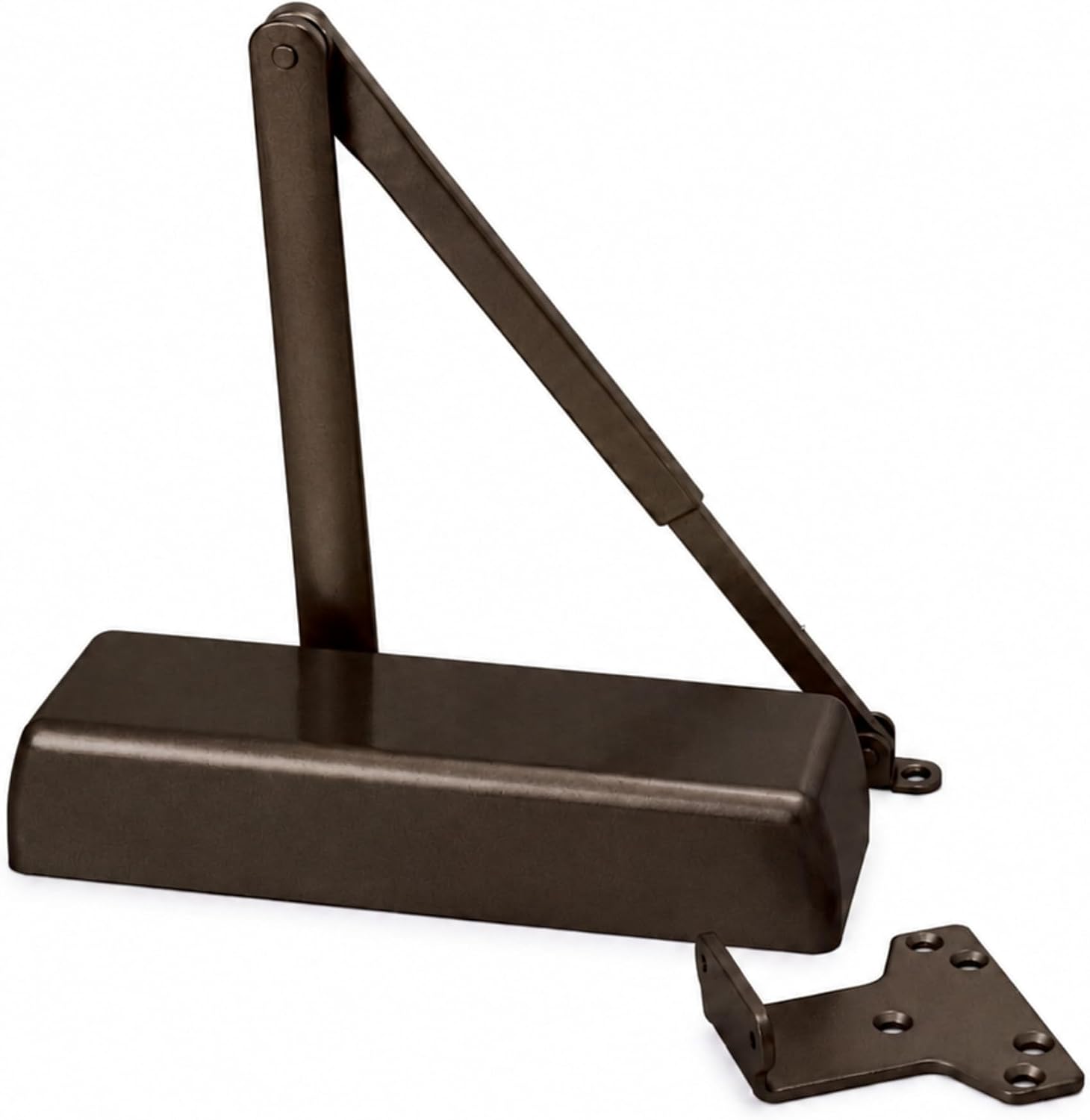 Grade 1 Heavy Duty Commercial Hydraulic Door Closer, Adjustable Spring Size 1-6, Surface Mount, Self-Closing, ADA Compliant, Adjustable Backcheck, Duronotic Bronze Finish