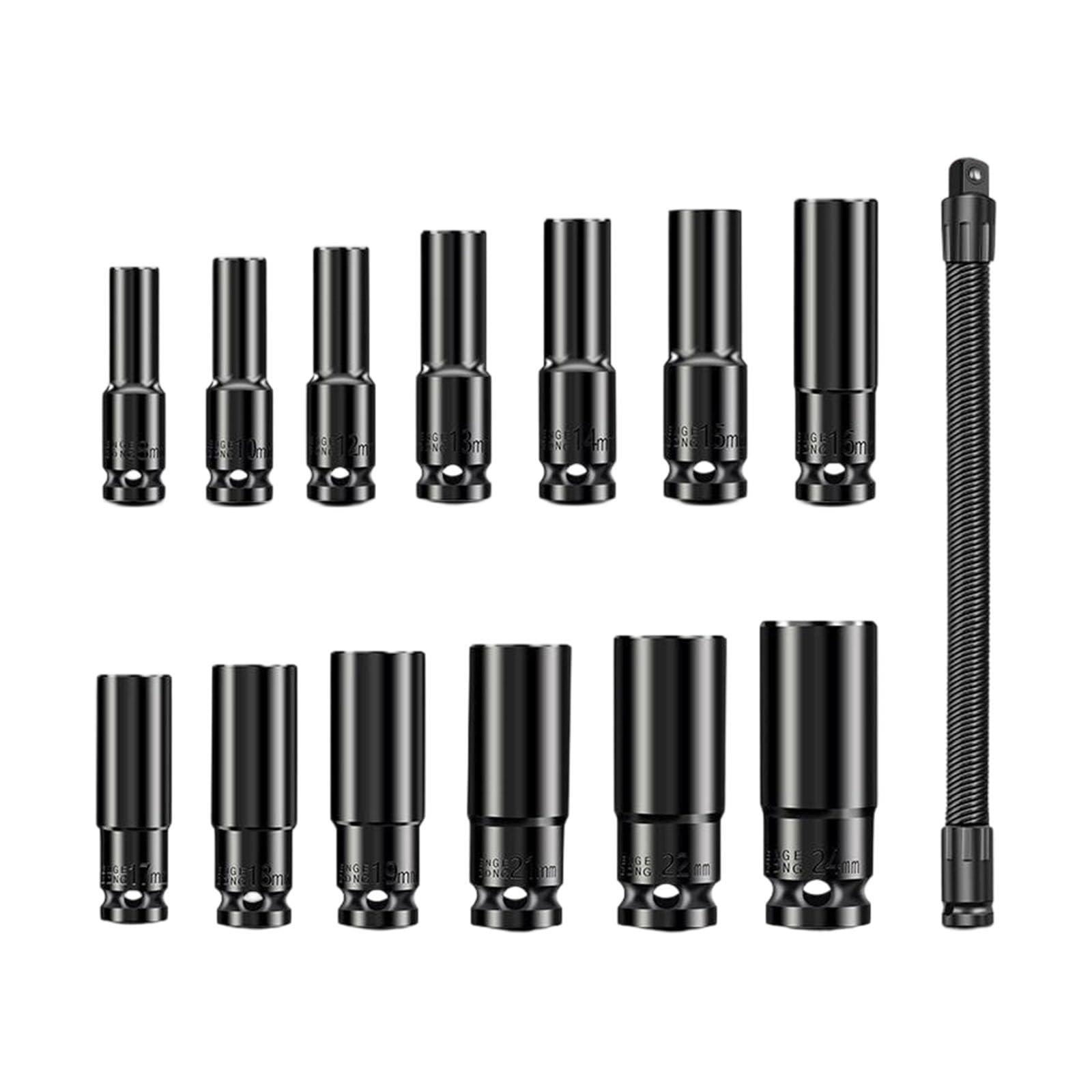 Zxfdsfdbnm 14Pcs Sturdy Ratchet Wrench Set With Flexible Extension For Auto Repair And Household Use Auto Repair Socket Set With Soft Extension