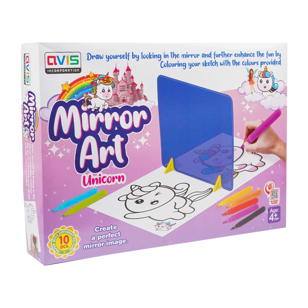 Toyztrend Mirror Art Unicorn Themed Creative Art & Craft Drawing Colouring Game for Kids (B075B278SR) Amazon Price History, Amazon Price Tracker