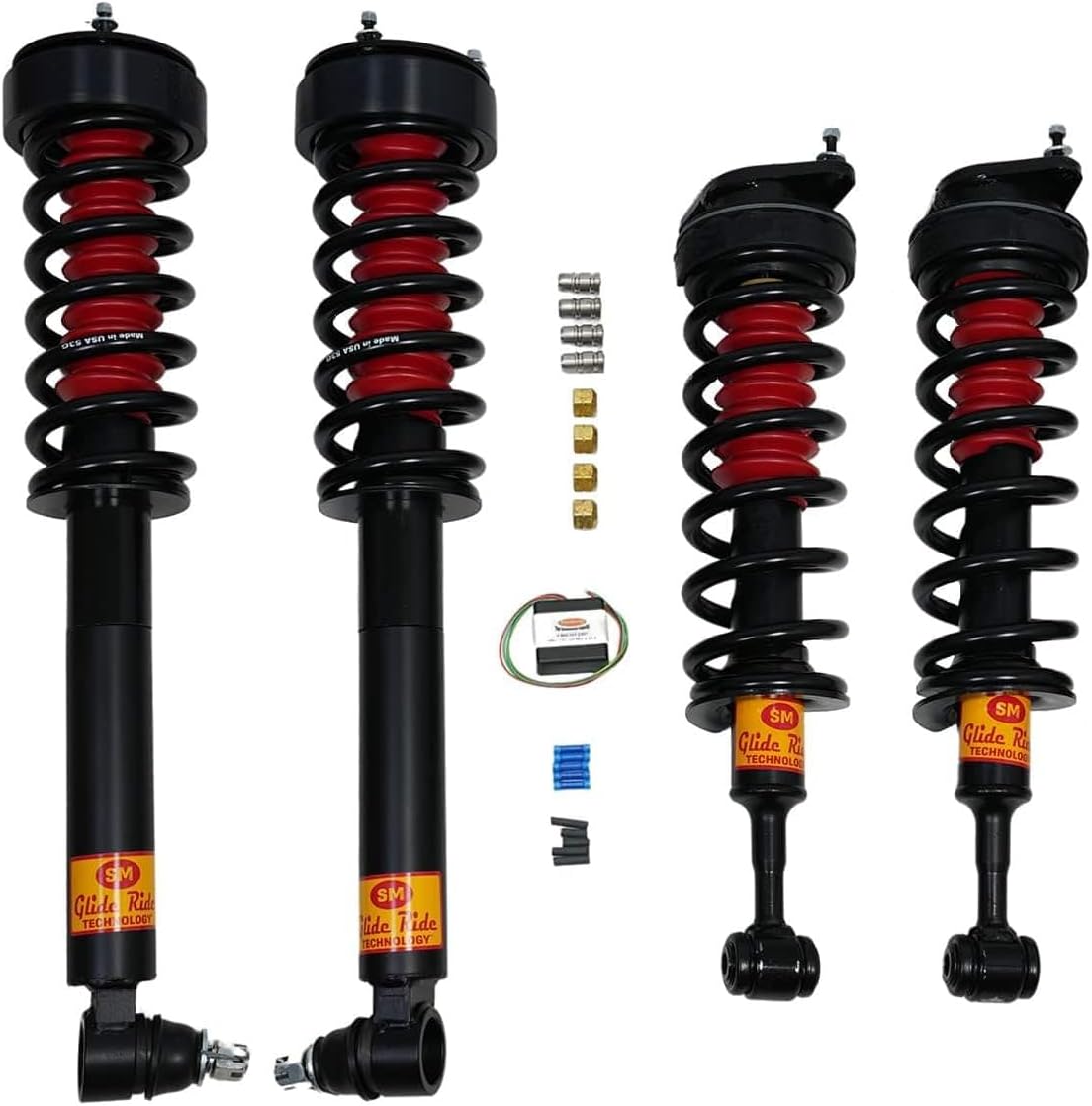 Air Suspension Conversion Kit compatible with Mercedes-Benz SL500 2003-2006 4 Wheel Hydraulic Suspension Conversion Kit With Light Fix (MX14FM)