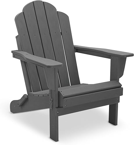 Silla Adirondack plegable, silla de patio al aire libre, silla de césped, resistente a la intemperie para patio, terraza, jardín, patio trasero,