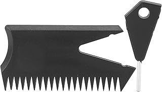 FOLOSAFENAR Pente de cera para prancha de surfe, pente de cera para prancha de surfe leve e afiado com chave de barbatana para skates e pranchas de surf para remover ou aplicar cera
