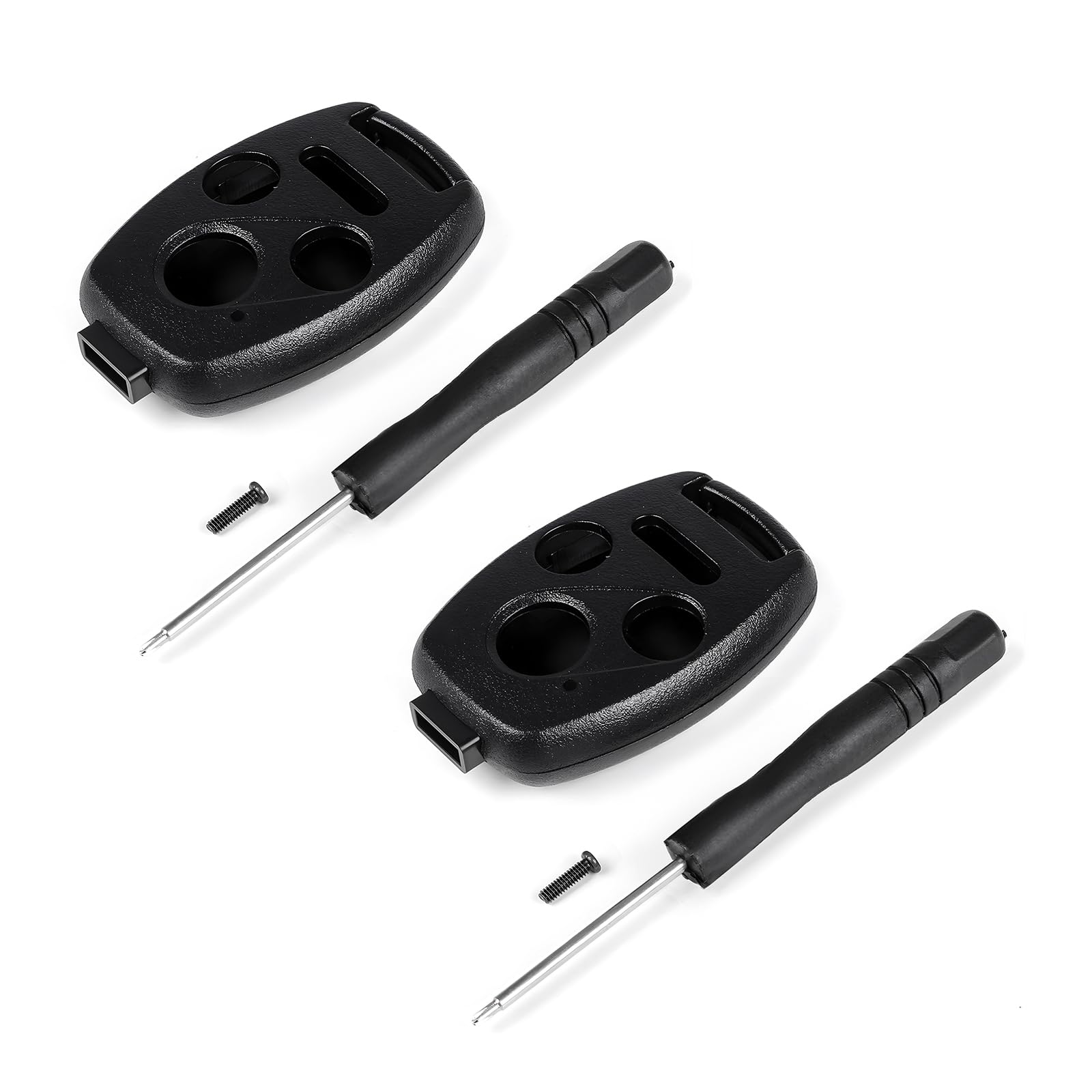 Wevdn 2 PCS Key Fob Case Shell, 3+1 Button NO Cutting Keyless Entry Remote Key Shell, Key Fob Case Replacement for 2003-2012 Accord / 2006-2013 Civic EX / 2009-2015 Pilot /2005-2006 CR-V (2pcs)