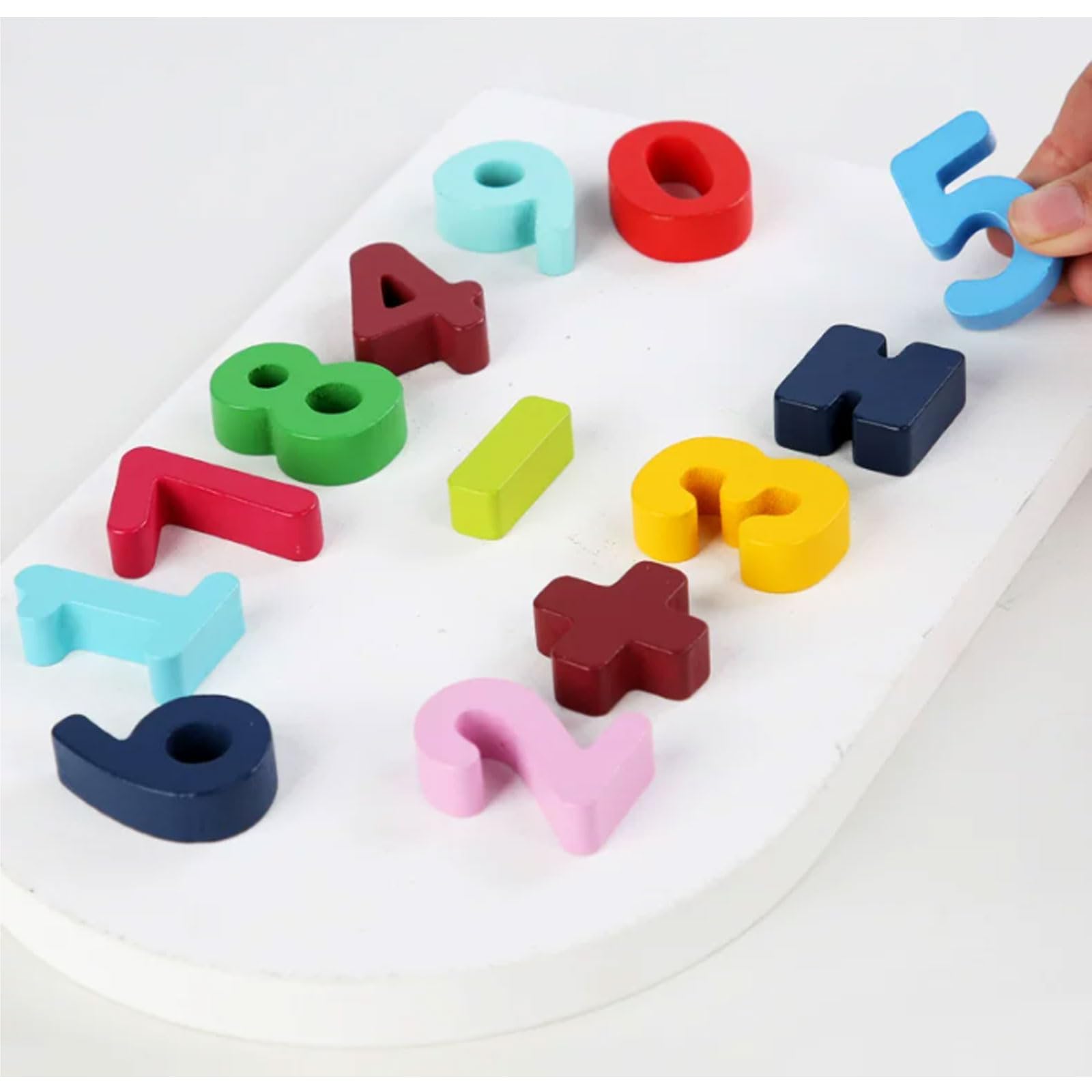 Juguete Montessori 2 en 1 de Pesca Magnética de Madera | Juguete de aprendizaje de contar, sumar y restar, tablero con forma de animal lindo oso/gato/pez, motricidad fina
