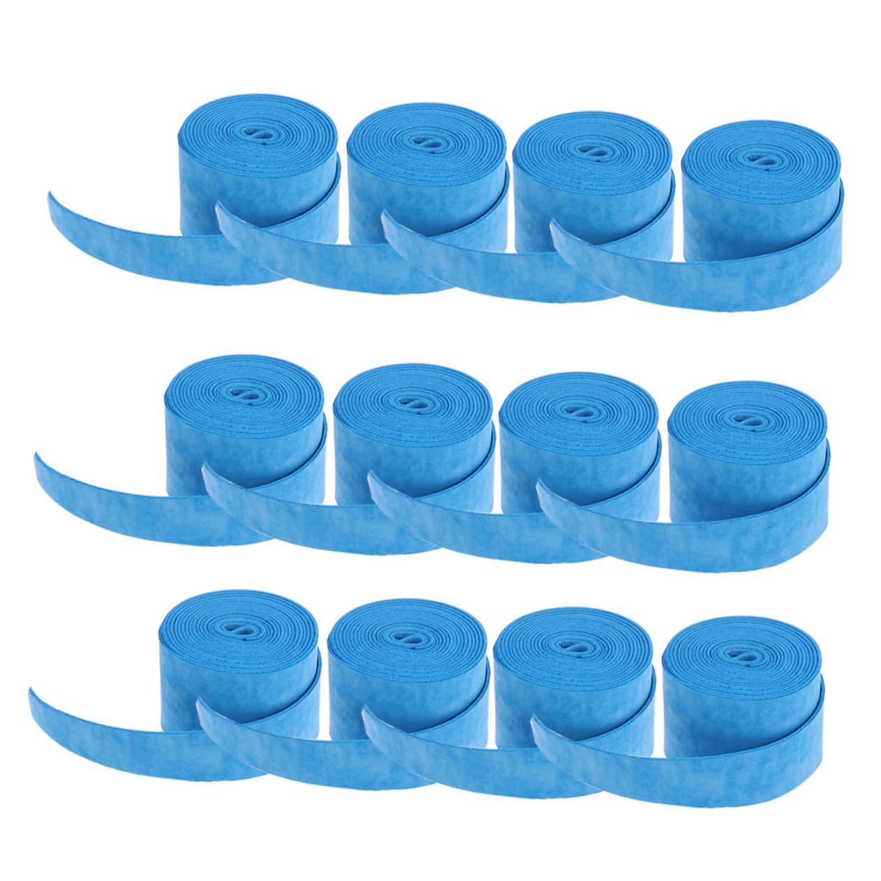 DECHOUS Absorbent Tennis Racket Grip Tape 12pcs Sweatband Straps for Badminton Squash Racket