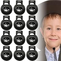 10 Stück Schwarz Kordelstopper 1 Loch, Band Klemme Jacke, Gummikordel Stopper, Schnellverschluss Schnürsenkel