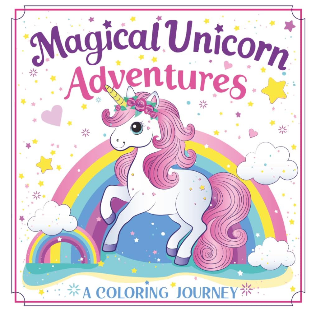 Magical Unicorn Adventures. A Coloring Journey: Unicorn Coloring Book for Kids Ages 2–16