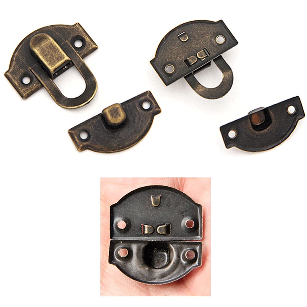 30 Serrature Hasp Vintage Per Scatole Di Legno - Chiavistelli Decorativi Con Viti - Foto 5