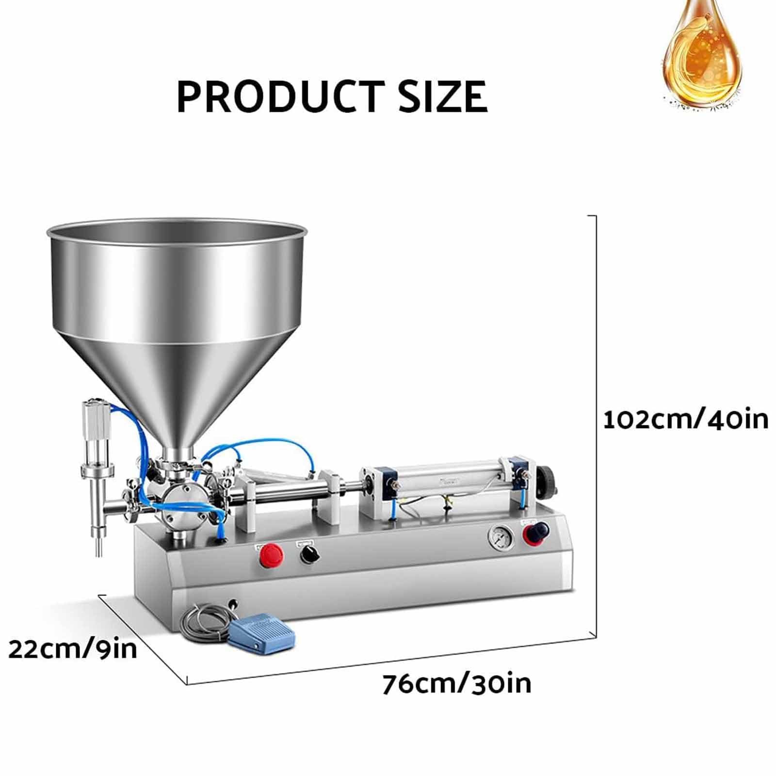 XIVUIFOI Paste Filling Machine Automatic Horizontal Pneumatic Cream Filling Machine Stainless Steel Industrial Visco Liquid Filler Quantitative Filling — view 7