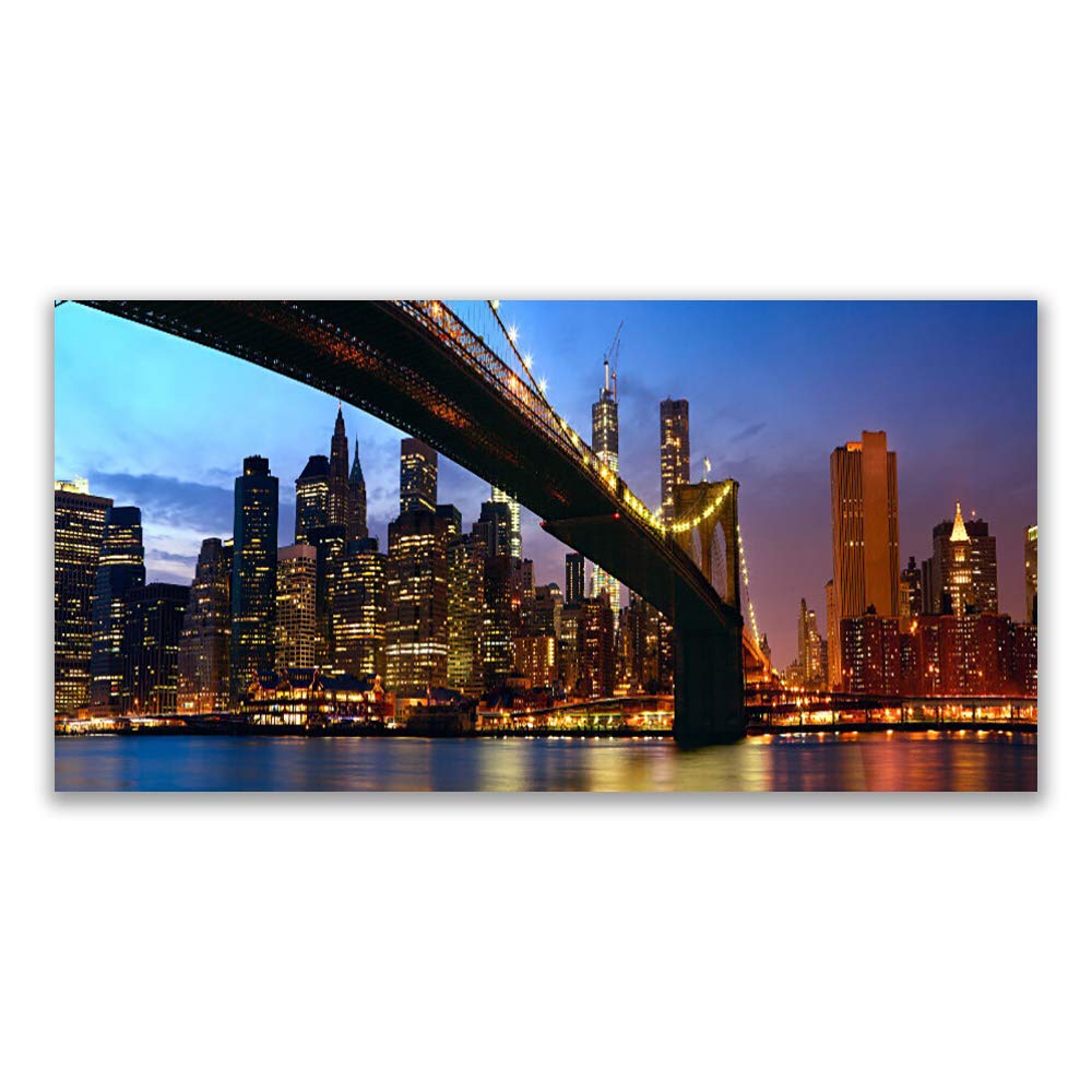 Impression sur verre trempé 120x60cm Tulup pour tableau mural moderne et décoration pont city