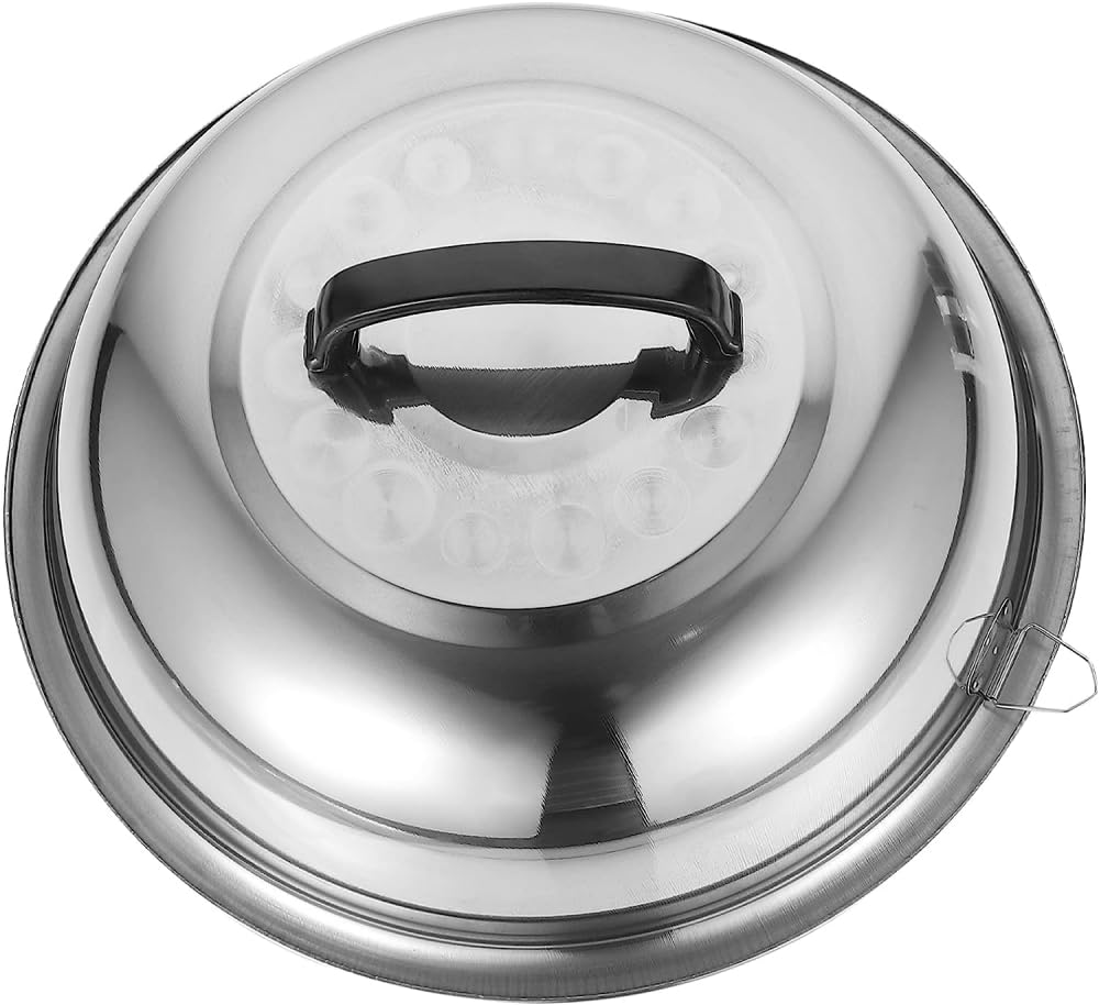 Glas Sauce Pan Edelstahl Topfdeckel Glasdeckel Bratpfanne Abdeckung Kochgeschirr Deckel für Töpfe Pfannen Bratpfanne Pfanne Edelstahl Kochgeschirr-54CM