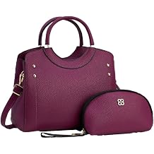 Leather Handbag Set for Women with Shoulder Strap Womens Top-handle Handbags with Adjustable Shoulder Strap