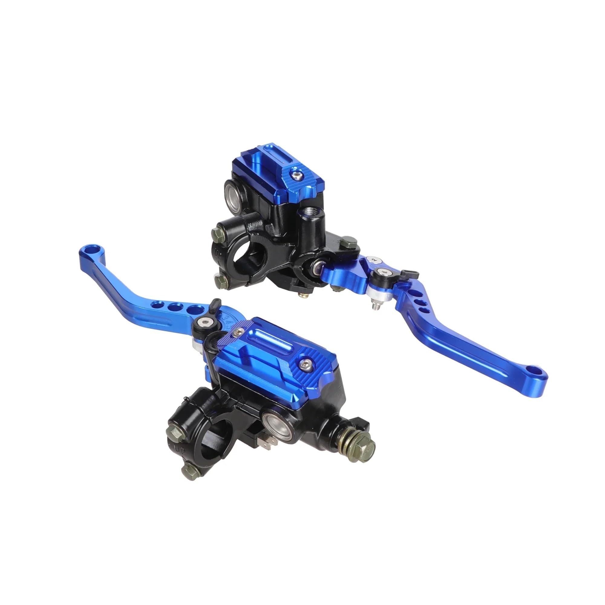 Drovian Hydraulic Brakes Universal 7/8" 22mm CNC Motorcycle Brake Clutch Levers for Honda for Yamaha(Blue)