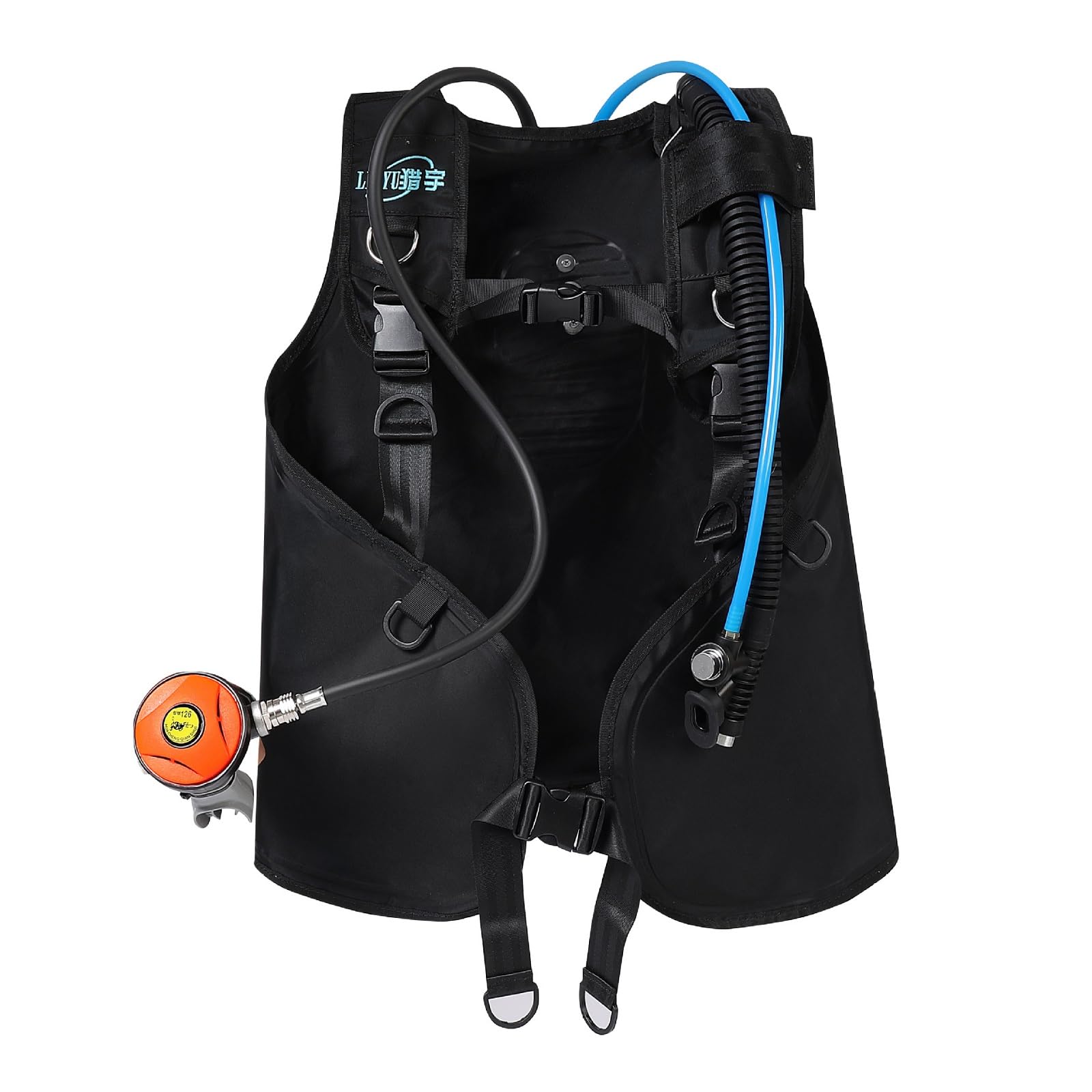 TUDIVING-Ulepszony przenośny, wodoodporny respirator do nurkowania z BCD, akumulatorowy system fajki wodnej z 10-metrowym wężem i automat oddechowy do nurkowaniag