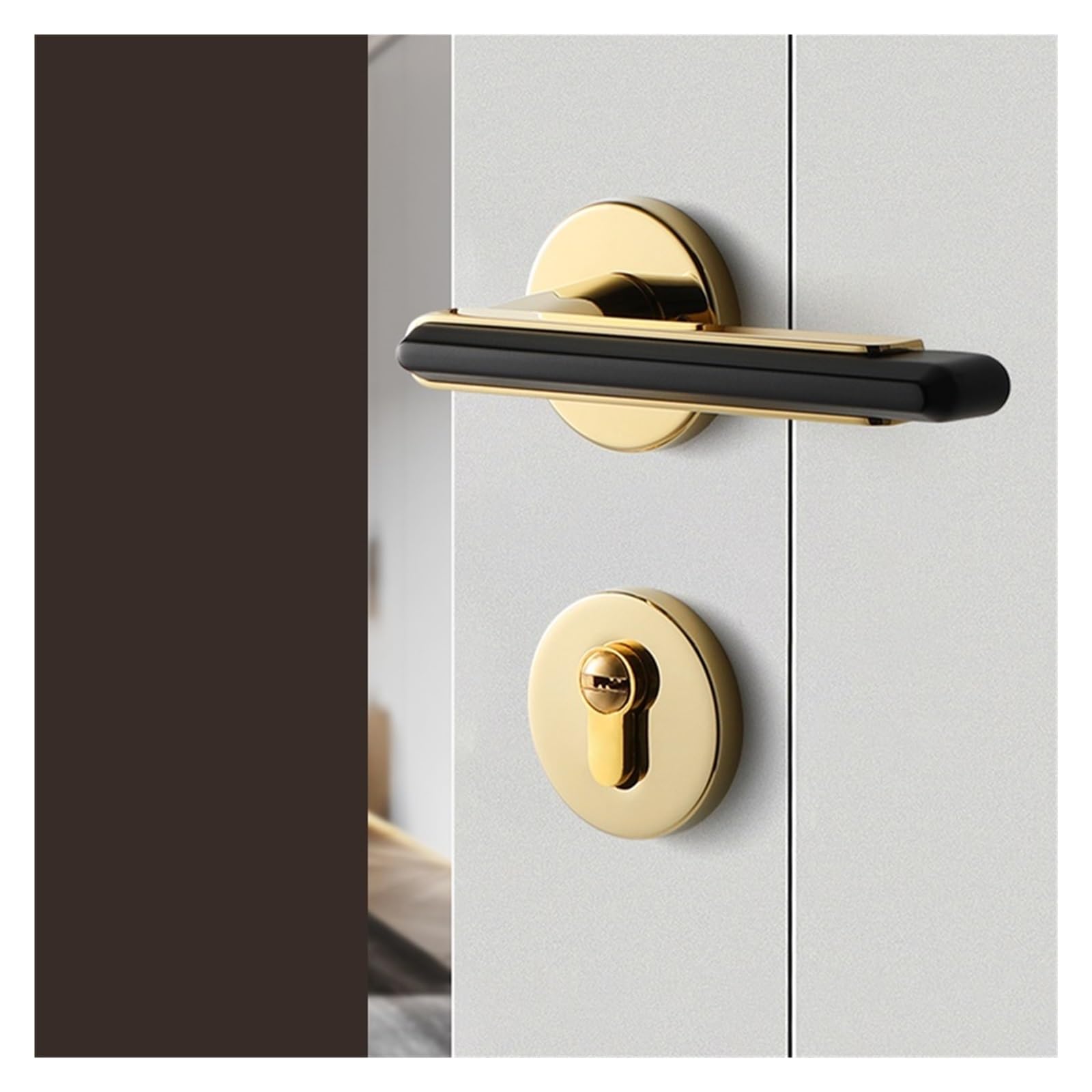 Poignée de porte chambre intérieure 35-50mm béquille zamak
