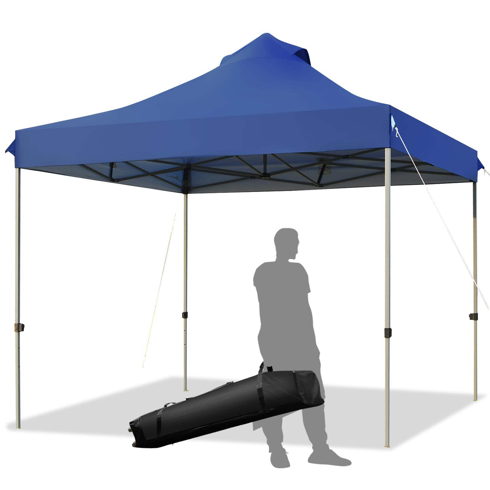 Gazebo Pieghevole HOMASIS 3x3m Con Protezione UV 50+ - Altezza Regolabile, Blocco Centrale E Borsa Trasporto Per Giardino