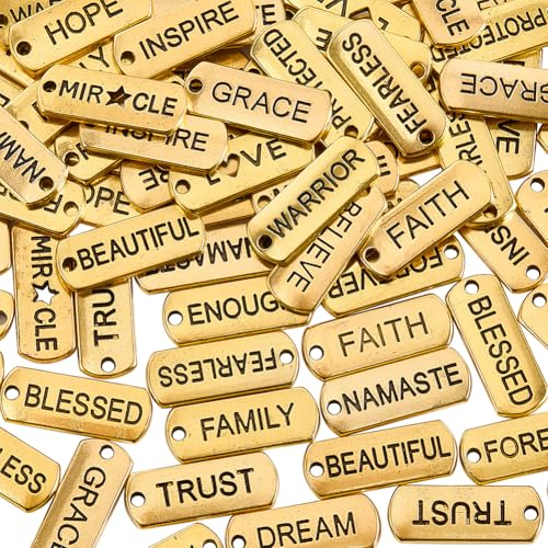 Pendentifs plats dorés pour créer vos colliers et bracelets rétro personnalisés