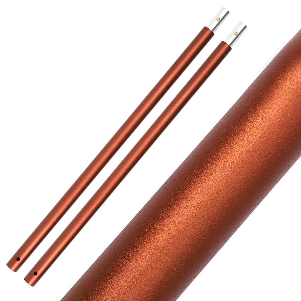 Generic Regulowane Aluminiowe Słupki Plandekowe do Ram Markiz, Lekkie Słupki Nośne o Długości 2,9 M do Pieszych Wędrówek i Wędrówek z Plecakiem, Czerwone Aluminium (BLACK)