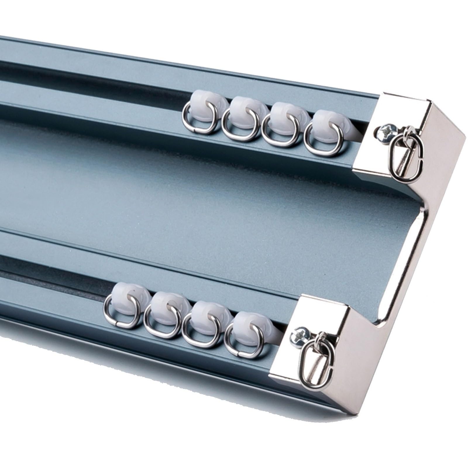 Tringle à rideaux double robuste de luxe idéale pour les cloisons de séparation de pièce – Double rail de haute qualité