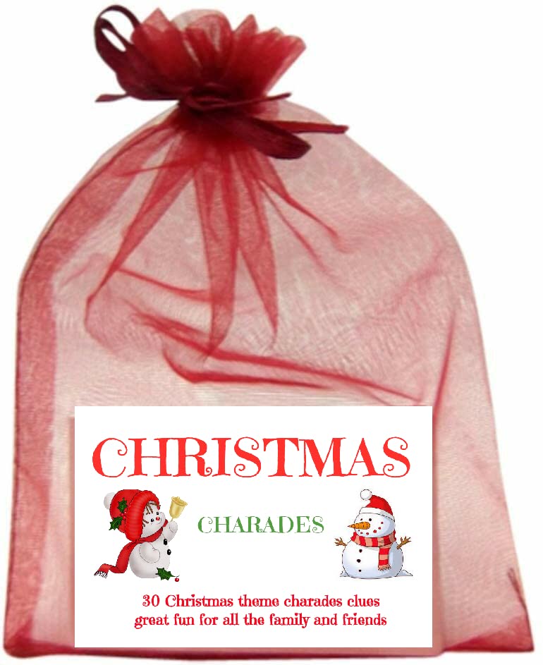 CHRISTMAS CHARADES 20 GAME CARDS & GREAT FUN FOR PARTY'S & FAMILY FUN SECRET SANTA XMAS by clever little gifts