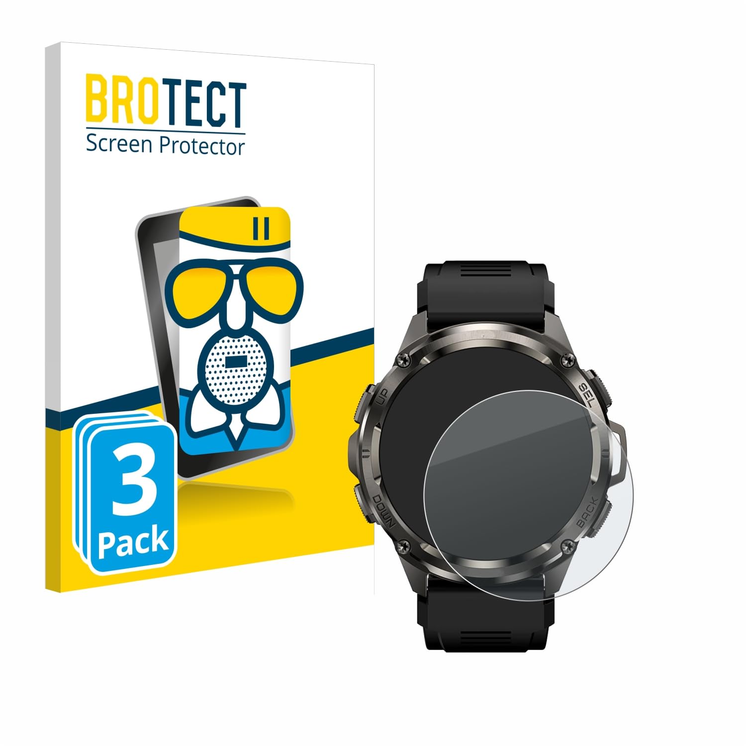 brotect Anti-Glare Glass Screen Protector Matte for Kospet Tank T3 Ultra (3 Pack) - Anti-Scratch 9H Protection Film