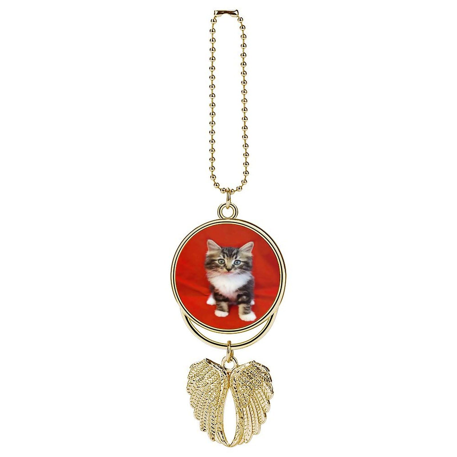 Cat Car Pendant Rear View Mirror Hanging Ornament Auto Metal Charm for Aesthetic Interior Decor. Lucky Car Accessories Cute Funny Hanging Decor for Car Truck
