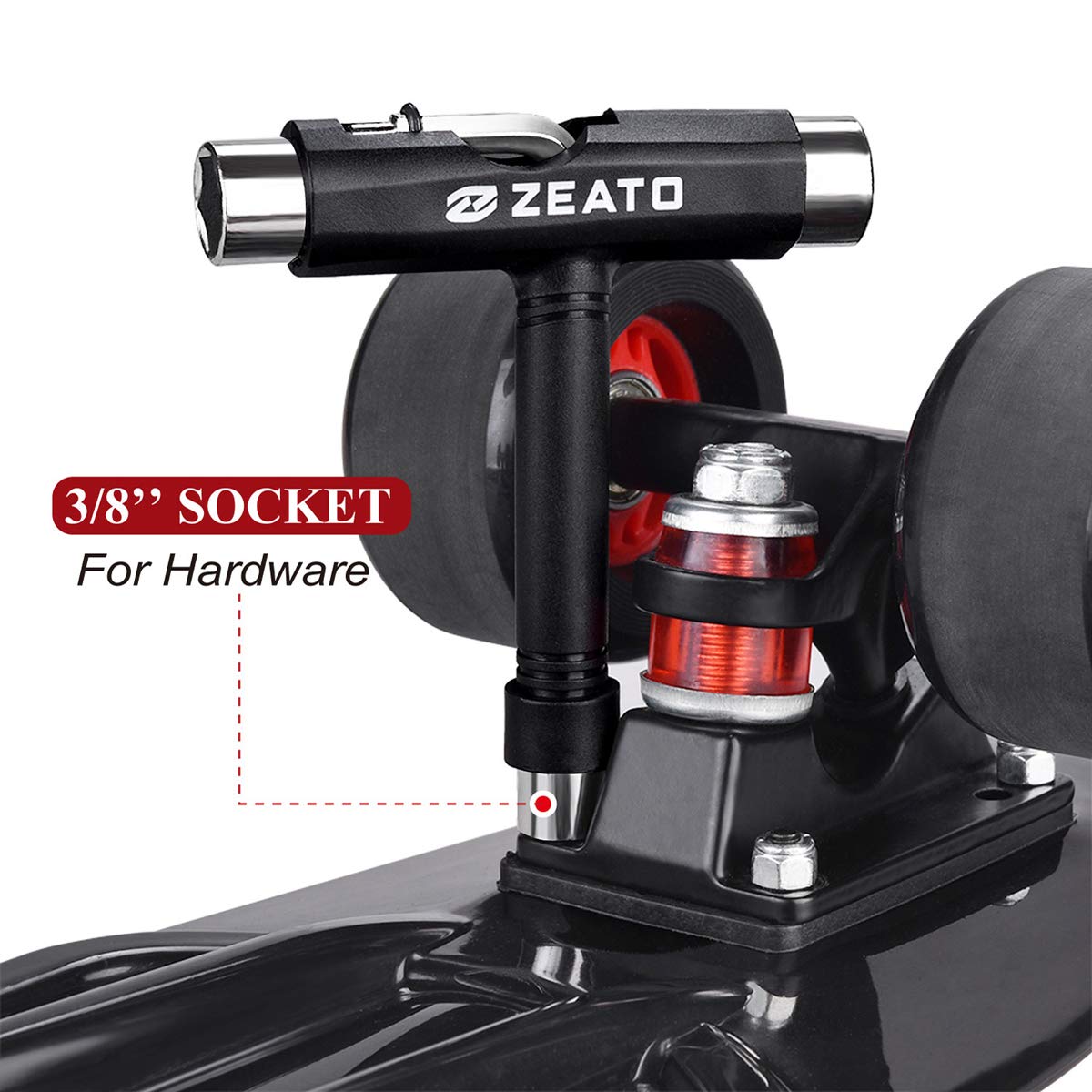 Zeato AllinOne Skate Tools MultiFunction Portable Skateboard T Tool
