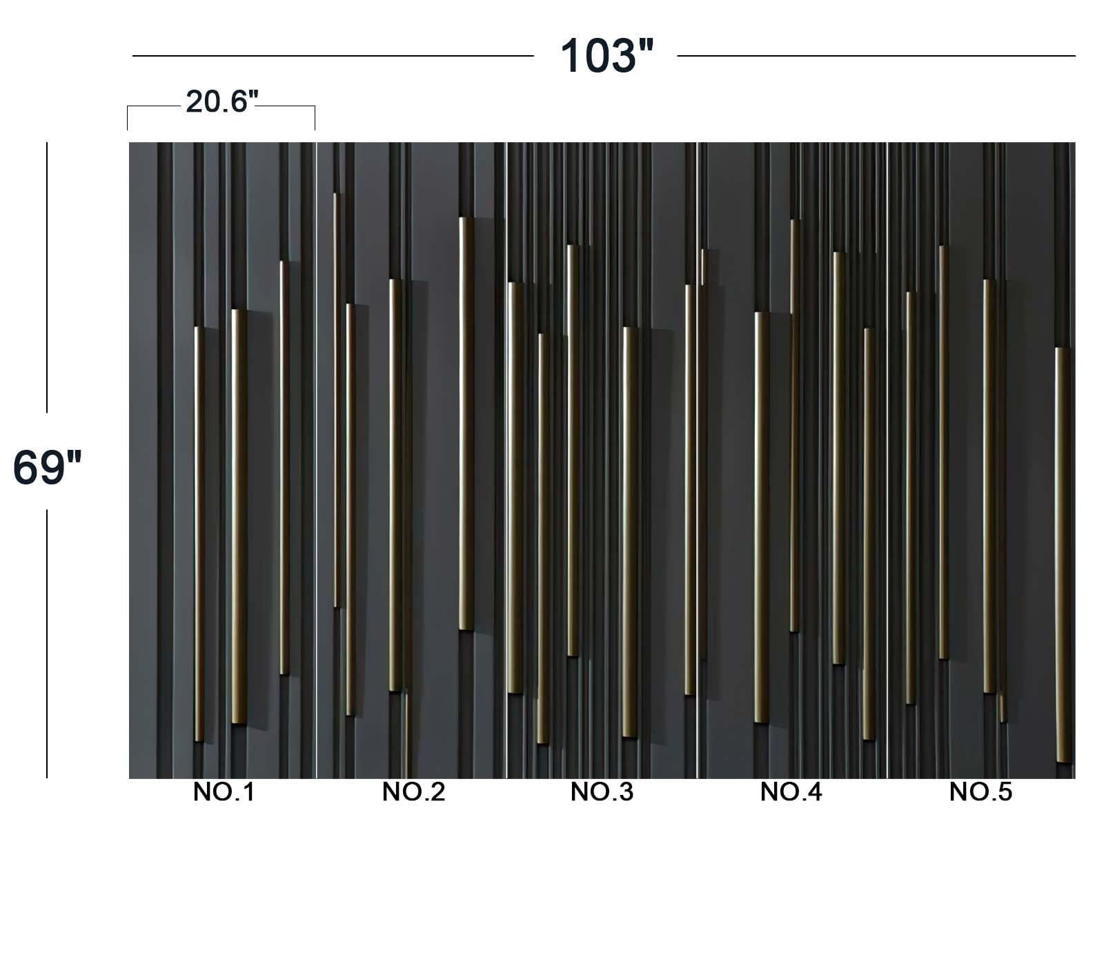 Eierme Retro Metal Wall Mural Wallpaper for Bedroom 103" x 69"