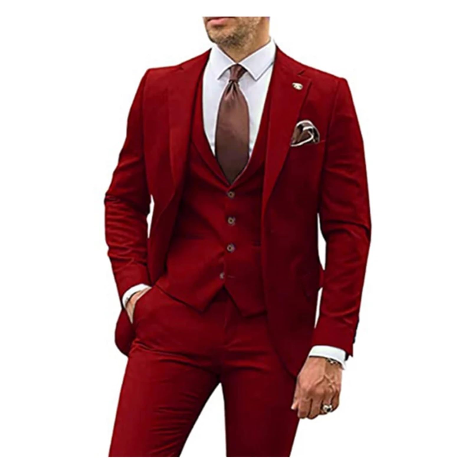 Trajes de Hombre Trajes de 3 Piezas for Hombre, Esmoquin Entallado for Novio, Trajes de Boda for Hombre, Traje de Fiesta Formal for Padrinos de Boda, Hombre, L (EU 50)
