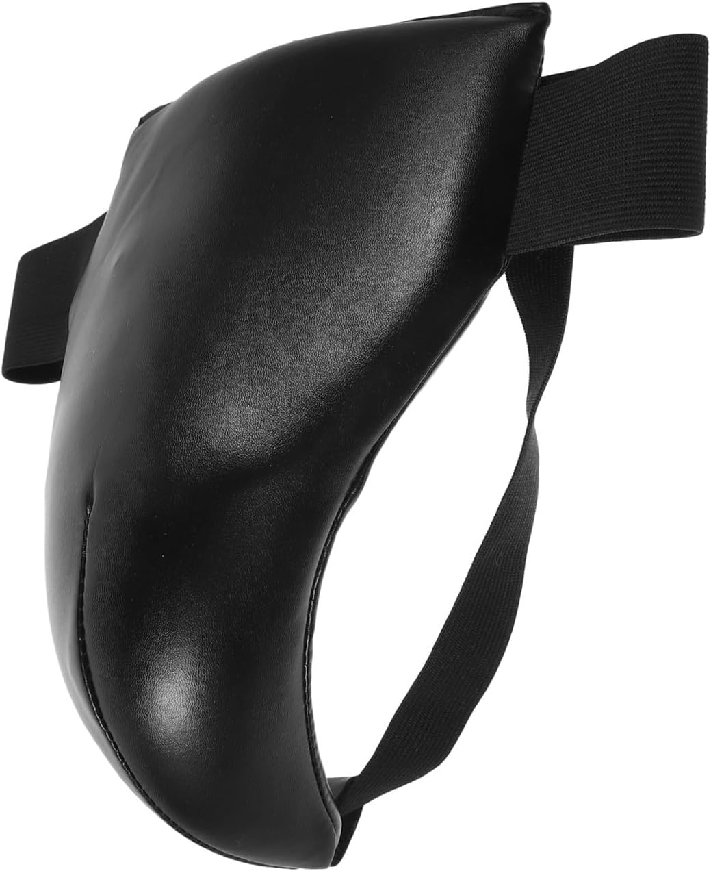 Reusable Male Groin Protector Groin Guard L Size Black Integrated Crotch Protector for Martial Arts Boxing Taekwondo Sparring Training