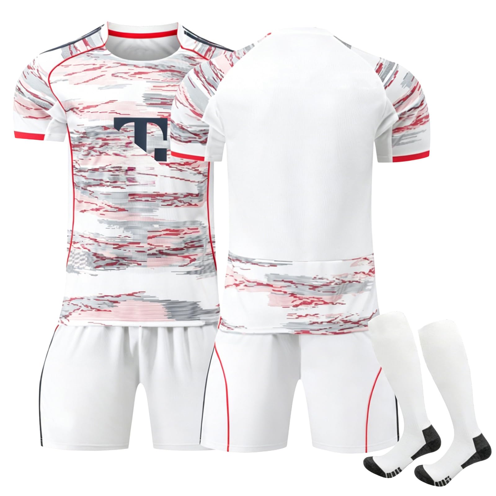 Champions League 2026 Camiseta de Fútbol Personalizadas Nombre Número para Hombres y Niño, Equipación Fútbol con Conjunto Top Pantalón Corto y Calcetines Regalo de Futbol camiseta españa mundial 2026 - 3