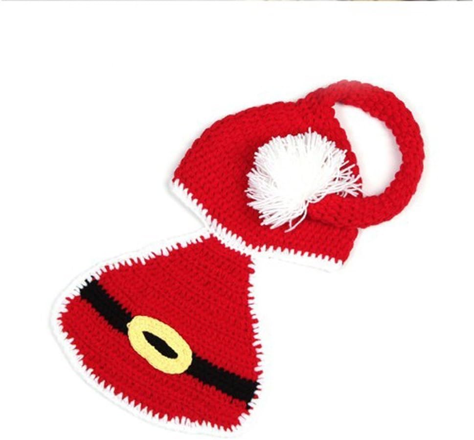 Christmas Baby Boy Girl Santa Clause Beanie Hat and Cape Costume Photography Props