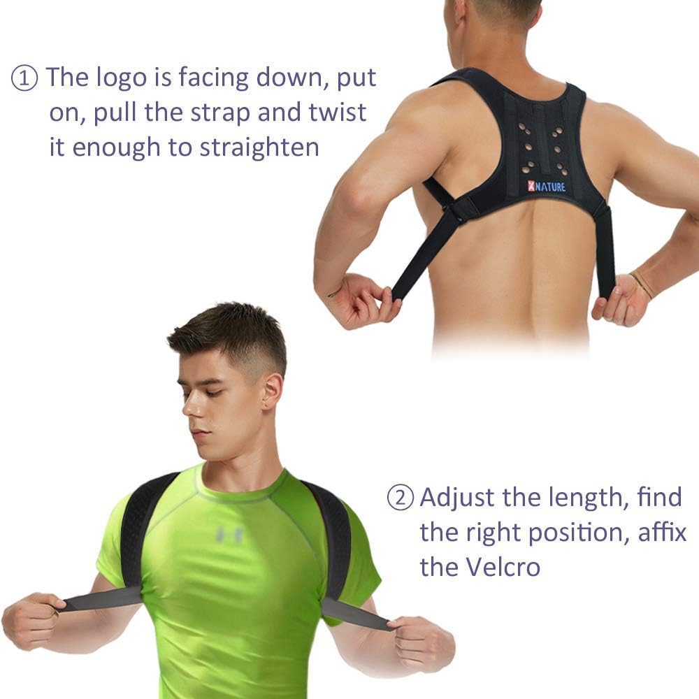 XNATURE Posture Corrector for Women and Men/Breathable-Adjustable Concealed Back Straightener/Lumbar Support,Used to Relieve Upper Back Pain