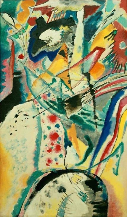 Kandinsky poster toile peinture murale Edwin R. Campbell décoration 58x90