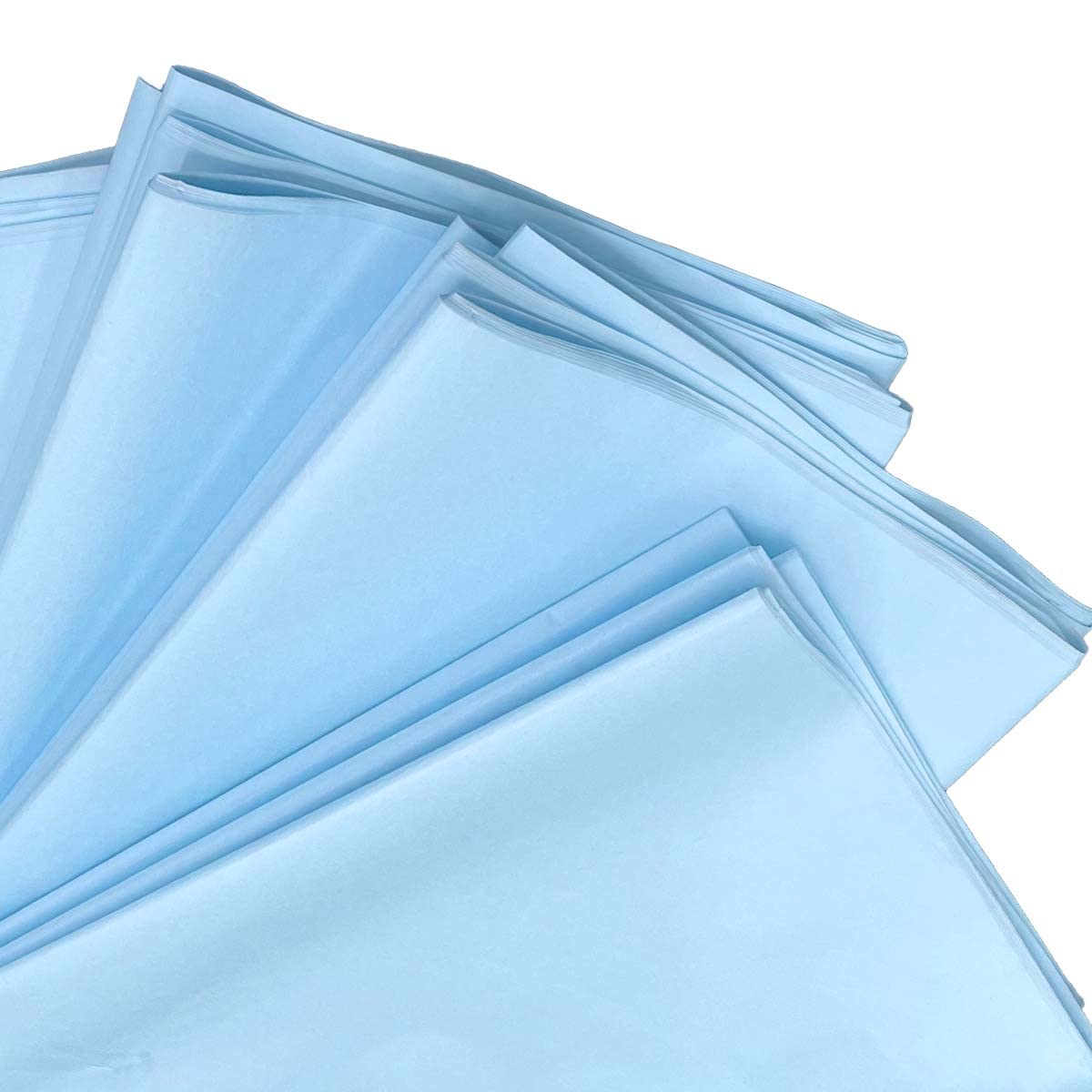 Pale Blue Tissue Paper Sheets - 20 Large Sheets 50 x 76 cm Acid and Chlorine Free - Gift Wrapping for Special Occasions, Arts and Crafts, Decoupage, Flowers, Wine - Covered Creations