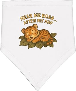 inktastic Cute Sleeping Tiger Hear Me Roar Nap Baby Bandana Bib