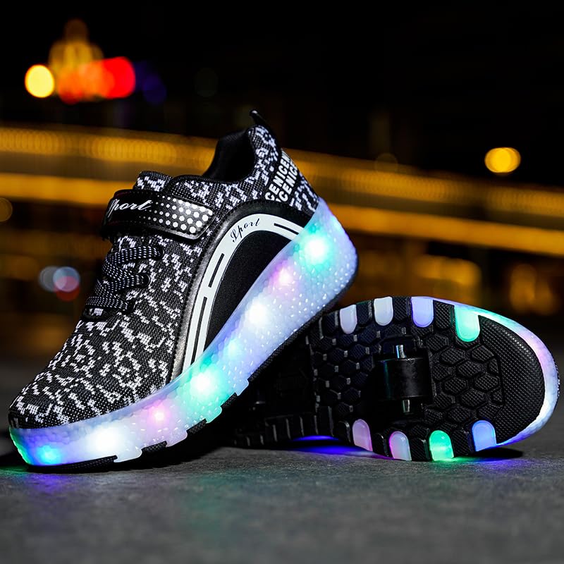 Image of Ylllu Kids LED Roller Skate Shoes with Wheel Light up Roller Shoes Gift for Girls Boys Children