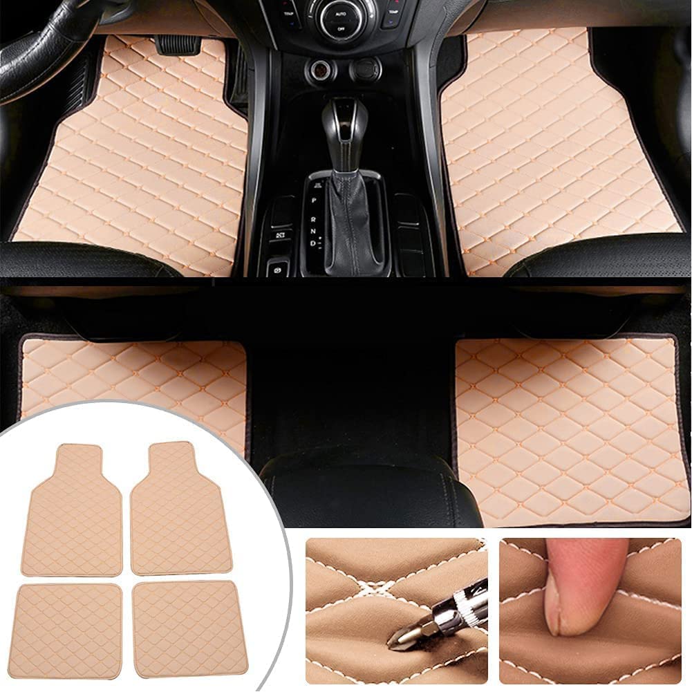 Auto Tappetini Abitacolo per M-Azad 3 2014 2015 2016 2017 2018 2019,Anteriori Posteriori Tappetino in Moquette Antiscivolo Impermeabile Auto Interni Accessori,F/Beige