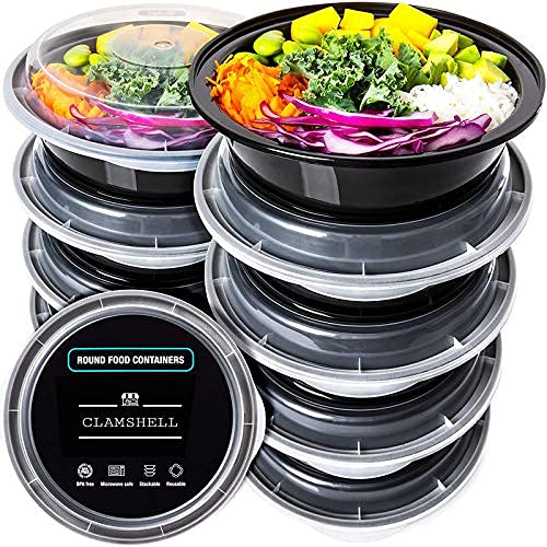 Offroad Round containers for Food Storage Kitchen Storage, Reusable Plastic containers Food delivery, Fridge Storage Combo 300 ML Microwave Safe (Pack of 25, 750ml)