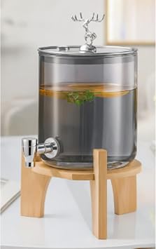 ASSA BAZAAR G m  F me Cam  erbetlik   Ah ap Standl  & Musluklu 1.5 Litre Beyaz