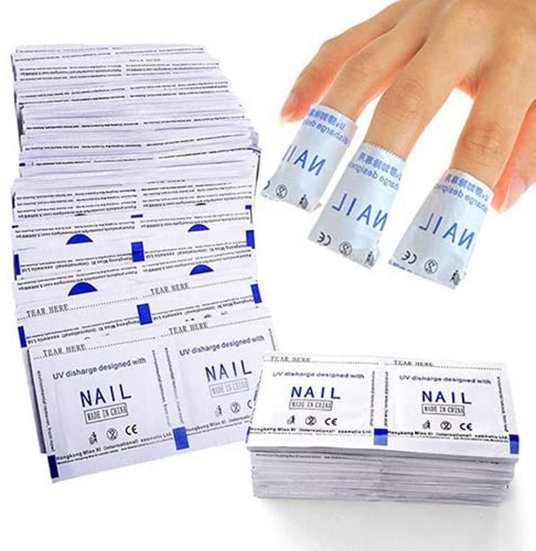 Nail Polish Remover Pads 100 Pcs/set Gel Polish Remover Pads, Nail Gel Remover Wraps Acetone Pads Foil Wraps Nail Art Cleaner DIY Manicure Accessories