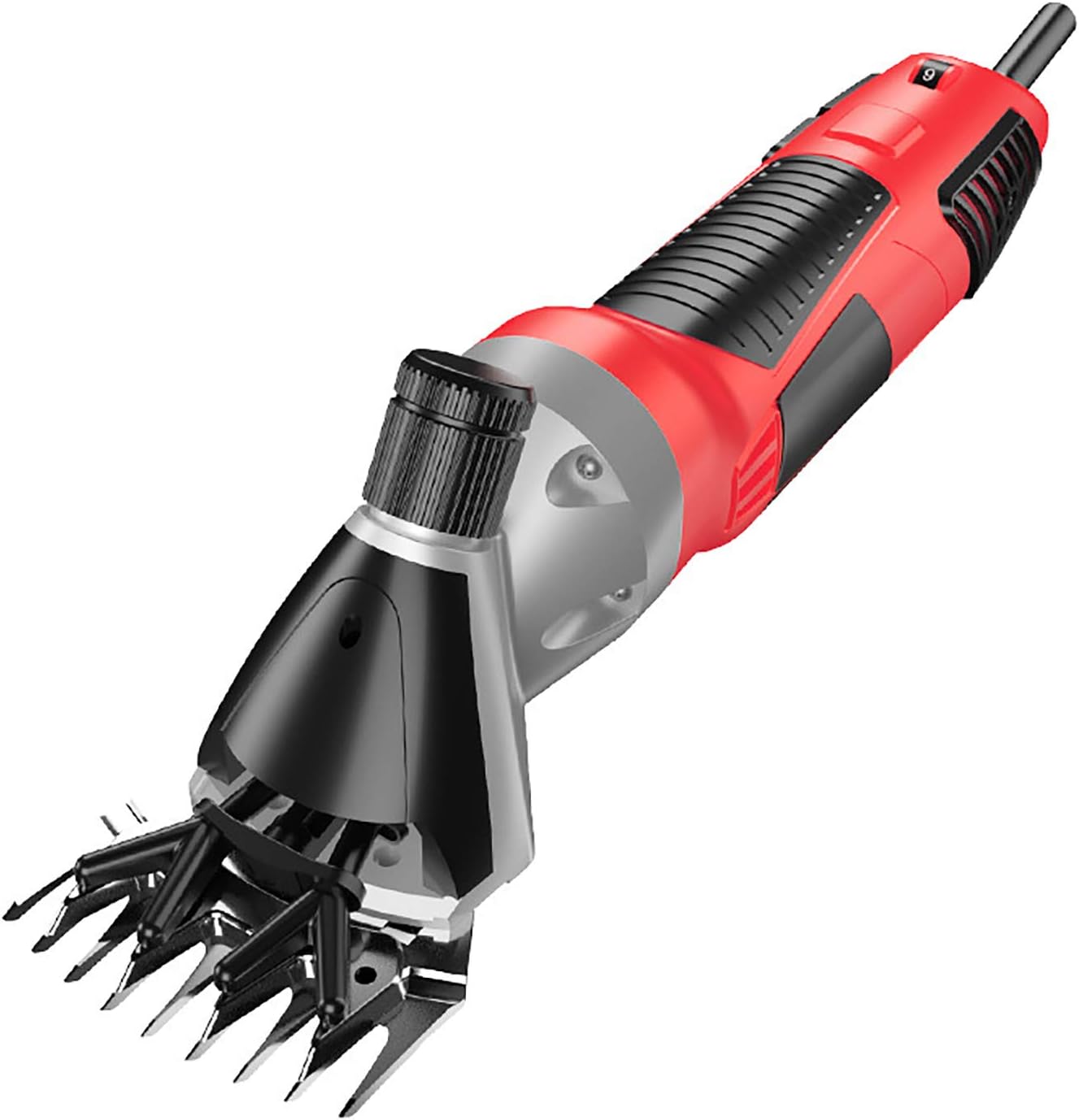Electric Wool Shears,1000W Electric Fader 6 speeds US/UK/EU/JP Plug efficient Heat Dissipation for Shaving Sheep, Goats, Cows, Farm Livestock Fur, with Suitcase,9 Curved Tooth Blade (9 Strai