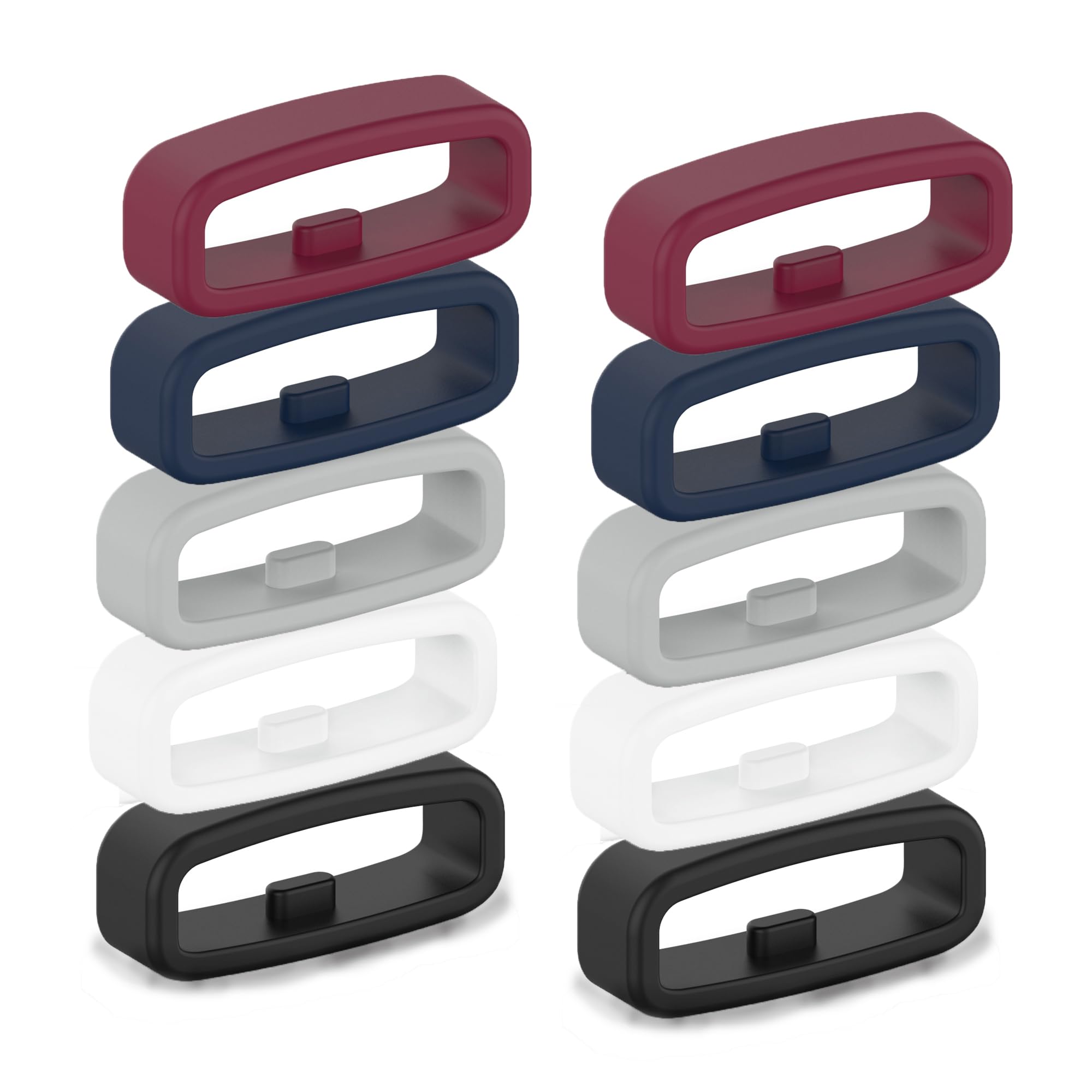 BabyValley 10-Pack Rubber Fastener Ring Compatible with COROS APEX 42mm/COROS PACE 2, Silicone Watch Band Loops Keeper Replacement Watch Strap Holder Retainer