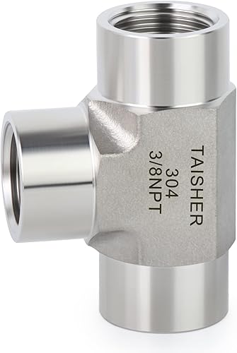 Miniatura 9 de TAISHER 1PCS forja de accesorios de tubería de acero inoxidable 304, accesorios de tubería hembra NPT de 18 "x 18" x 18 "