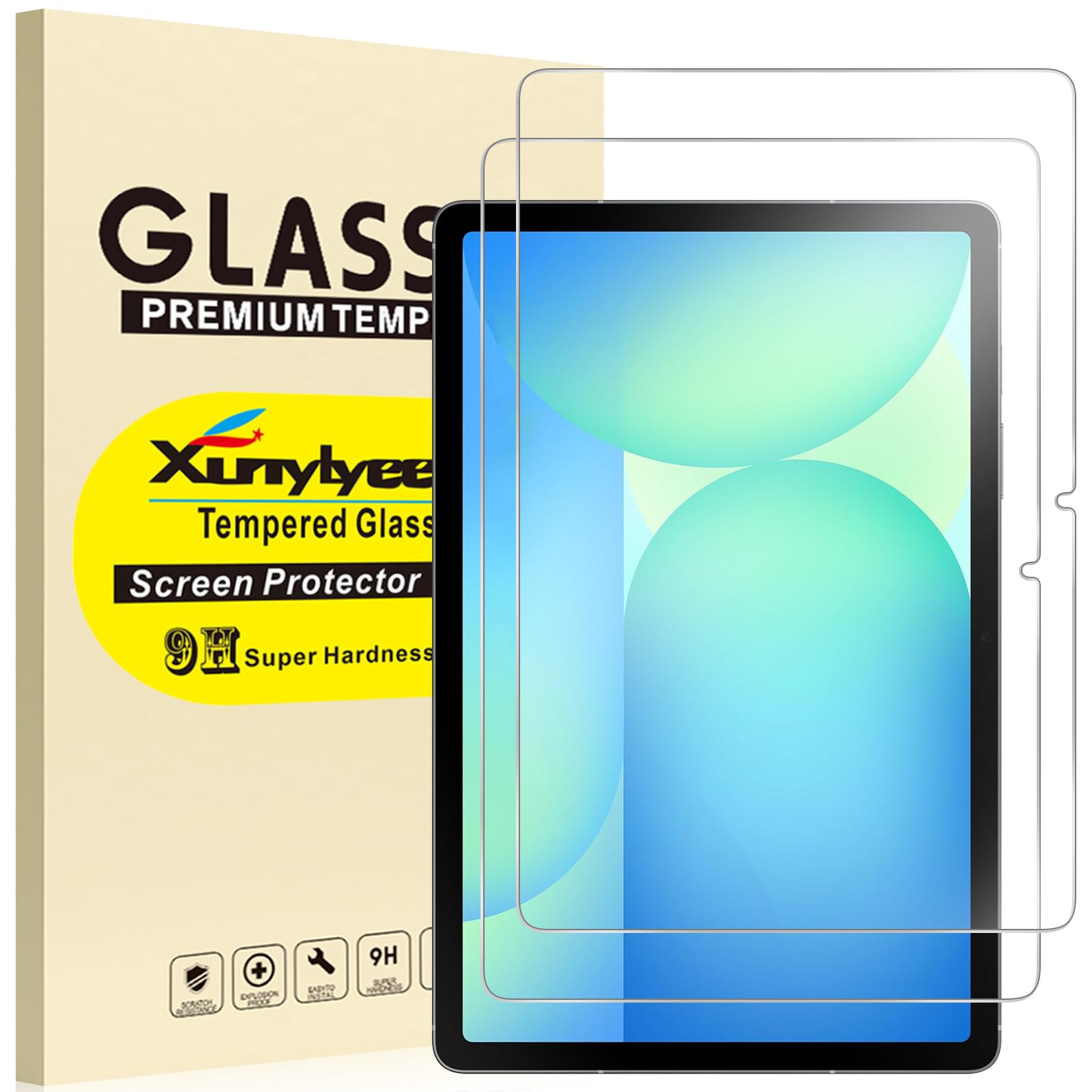 XunyLyee 3 Stück, Panzer Schutz Glas für Samsung Galaxy Tab S10 Lite/ S10 FE/ S9 FE 10.9 Zoll und Galaxy Tab S11/ S9 11 Zoll Schutzfolie