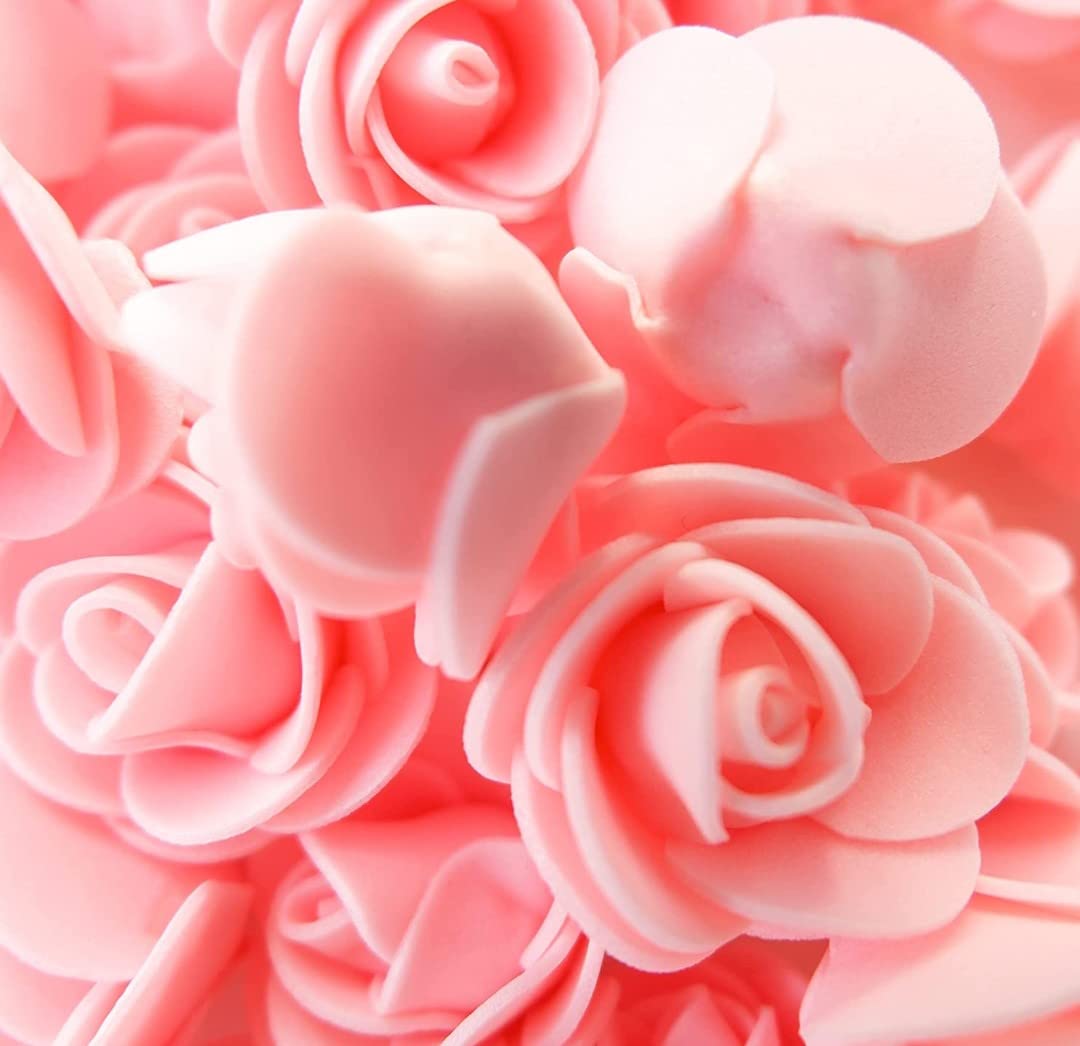 Pink Foam Flowers - Decorative Artificial Flowers -12