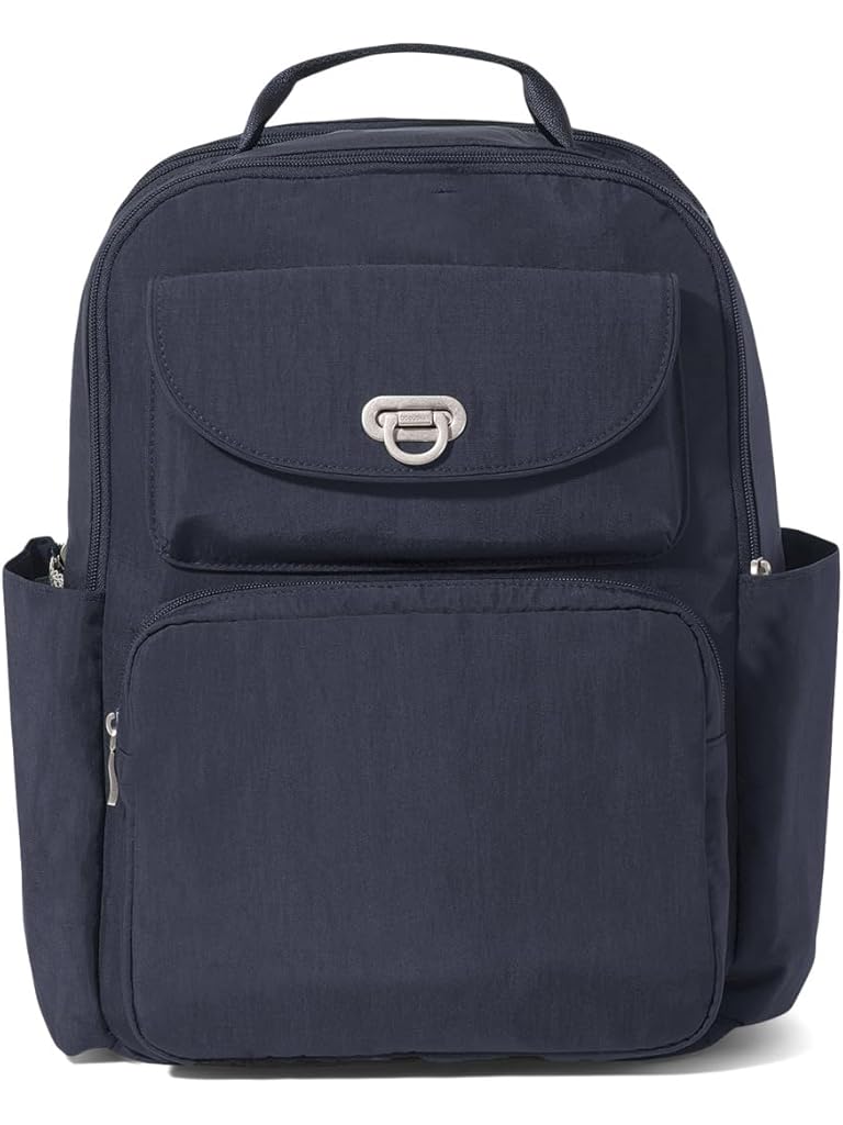 Navy Baggallini Coastal Flip Lock Laptop Backpack